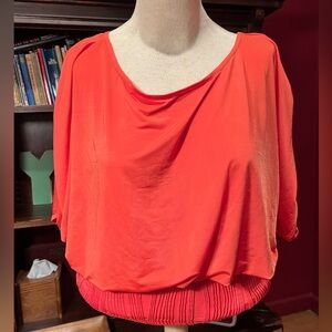 Love Julian 2010’s Orange Slouchy Cinched Batwing Top Size L